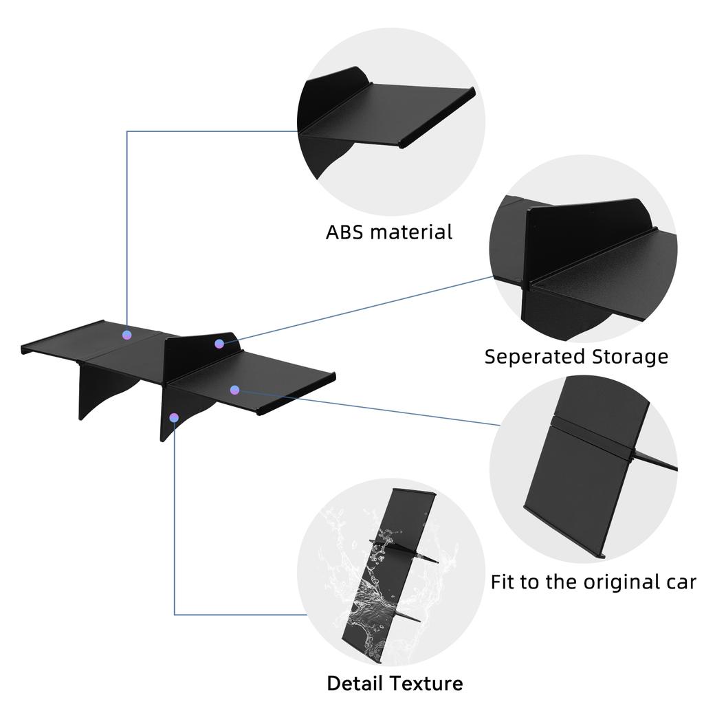 Für Hyundai Santa Fe 2024 2025 Auto Handschuhfach Trennwand ABS Aufbewahrungsschale Organizer Handschuhfach Behälter Zubehör Schwarz