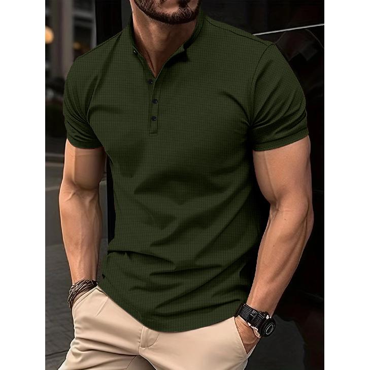 

Summer New Quick Drying Lapel Polo Shirt With Button Pocket For Men S Sports Polo Shirt Fitness And Casual Slim Fit Daily Work Shirt XXL армія зелений колір