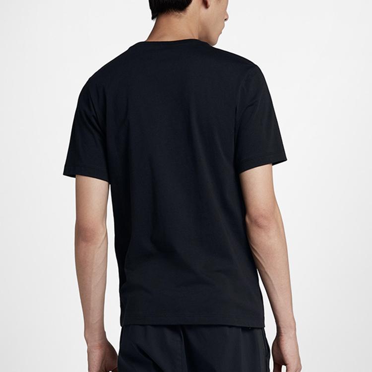 Nike Sportswear Swoosh Short Sleeve T-Shirt Men Tops Black BQ0593-010