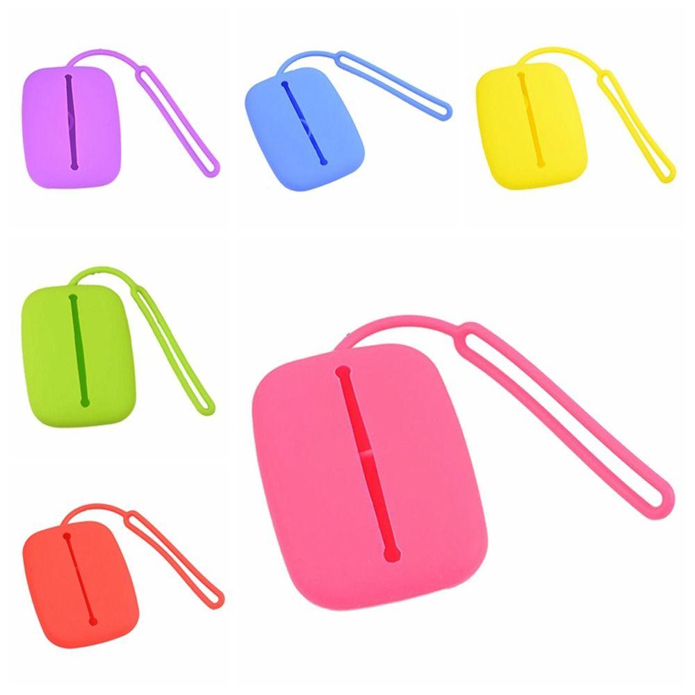 Small Card Case Silicone Card Holder Pure Color Students Bus Card Cover  Female/Girls