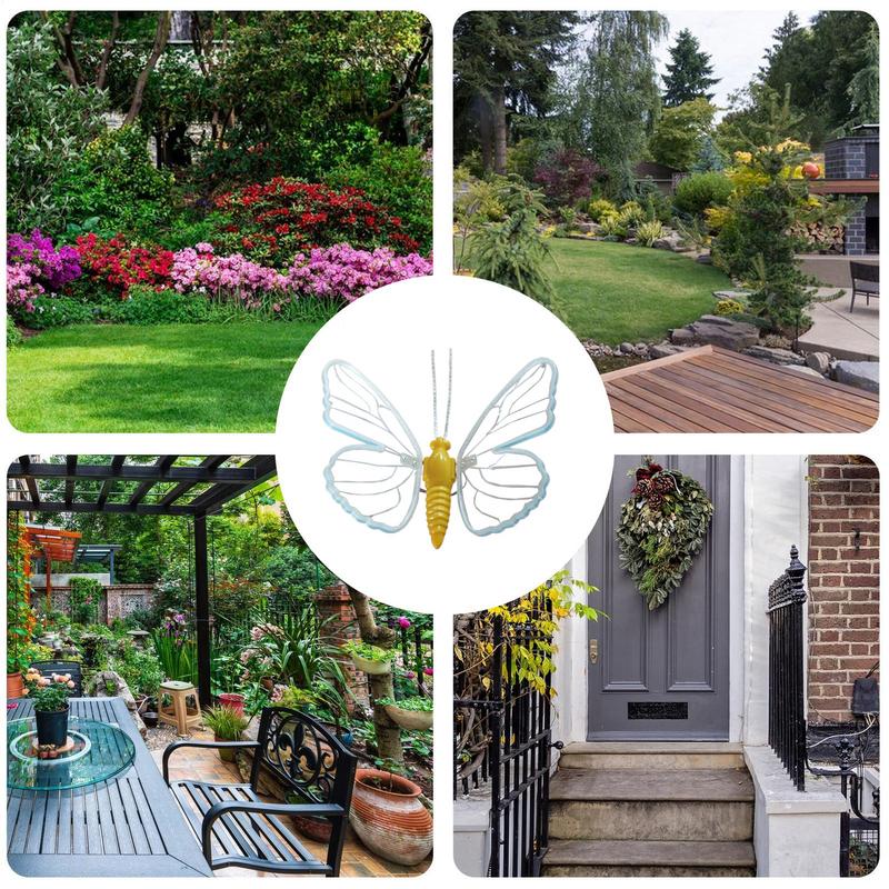 Lumini de Grădină Fluturi Decorațiuni de Exterior Fluture Impermeabile Felinar Mobil Fluturând Realist Pentru Gard Cale Terasă