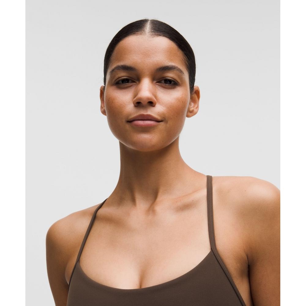 Lululemon Flow Y BrA Nulu  Light Support  A C Cups wAlnut CrunCh