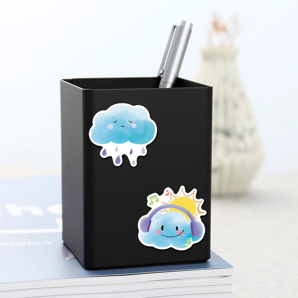 20-Piece Weather-Themed Cute Cartoon Magnetic Refrigerator Stickers: Sun, Clouds, Rain, and Sunny Day Moods. Waterproof and Creative!