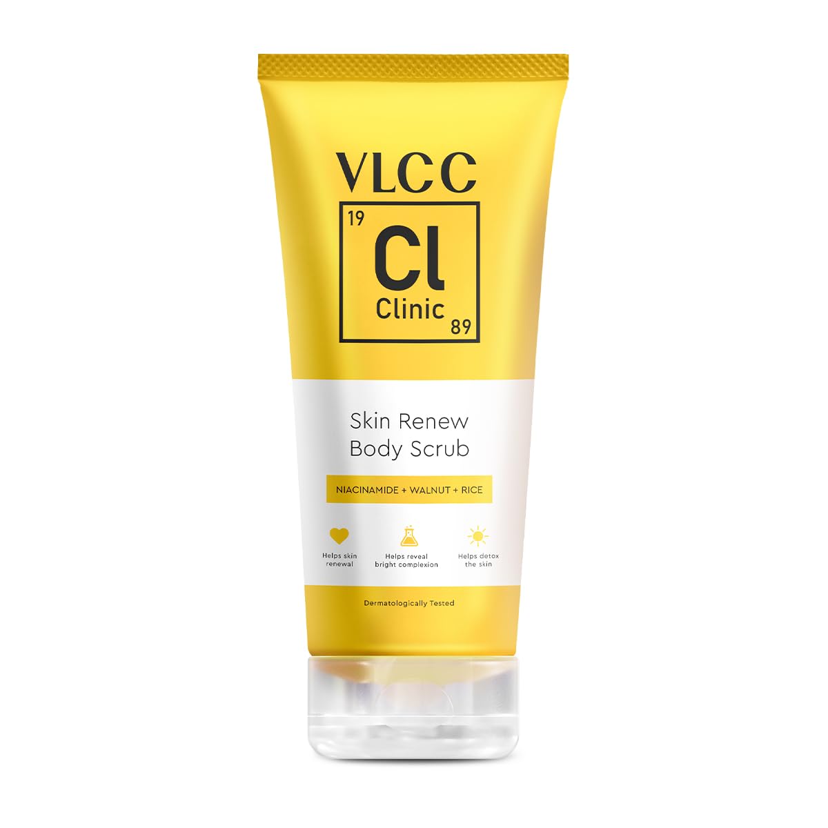 VLCC Clinic Skin Renew Скраб для тела 200 г Упаковка 1 шт. | Детоксифицирующий отшелушивающий скраб для гладкой, сияющей кожи