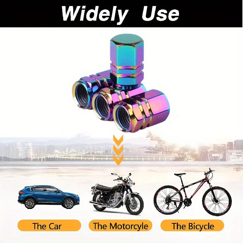 In-Stock Iridescent Aluminum Alloy Hex Valve Stem Cap for Cars & Motorcycles