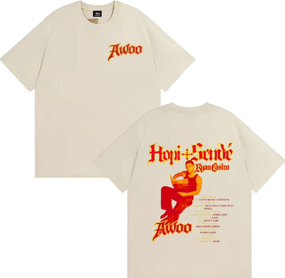Rapper Ryan Castro Sende Album Tour 2026 Grafik T-Shirt Herren Damen Vintage Hip Hop Popmusik T-Shirts 100% Baumwolle Freizeit T-Shirt