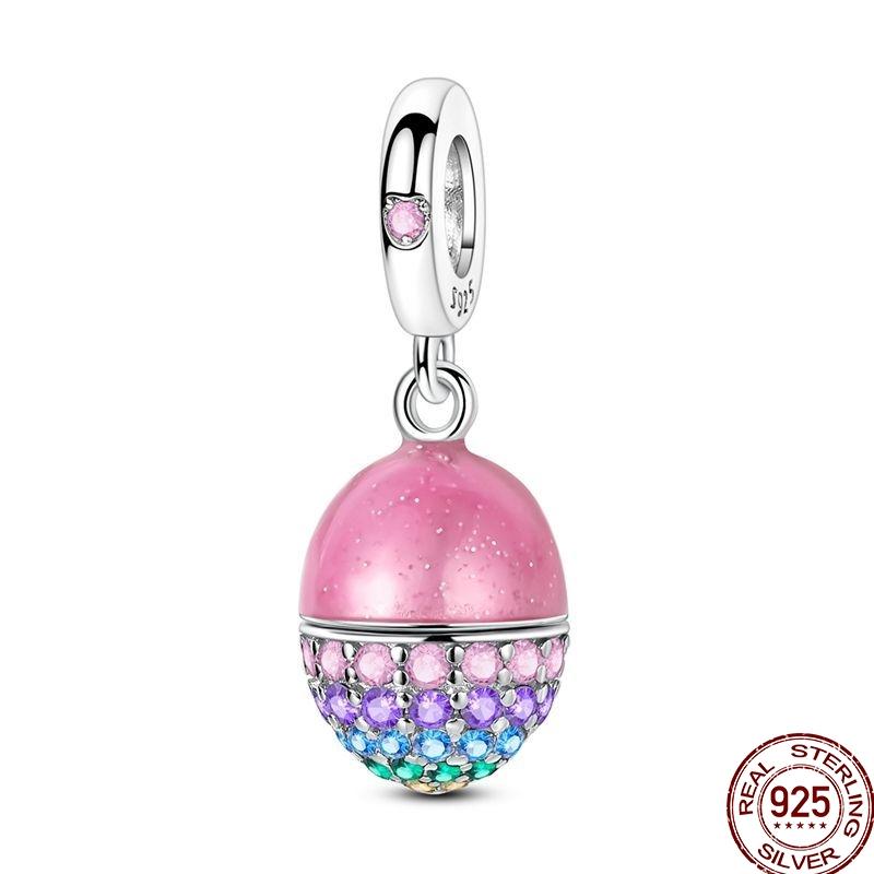 Original Copper Golden Charms Bow Easter Eggs Bead Firefly Butterfly Pendants Fit 3Mm Bracelet Diy Jewelry Gift