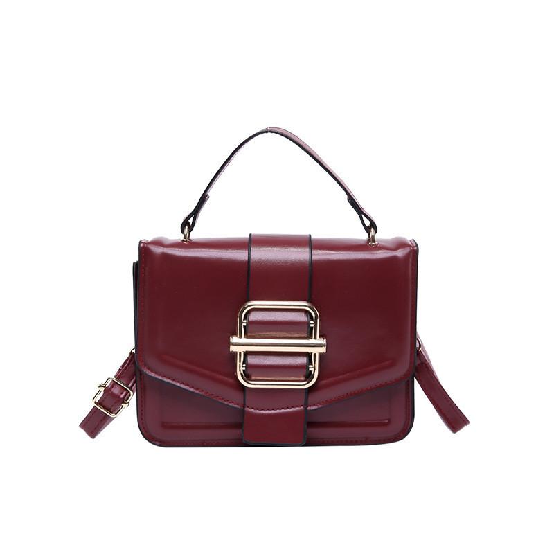 

French Crossbody Bag Minimalist Retro Quilted Stitching Daily For Casual Women бордовый