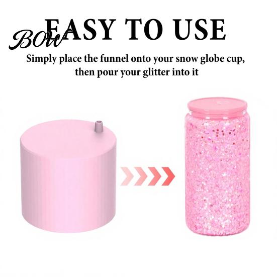 Glitter Pouring Tool Snowglobe Tumbler Funnel Adding to Cups Beginners Crafter Crafters DIY Cup Making Tools Accessories