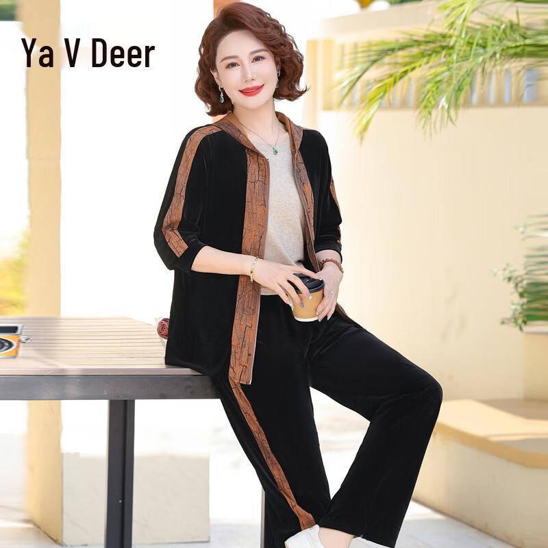 Yalu Women s Velvet Two-Piece Sportswear Set 3XL