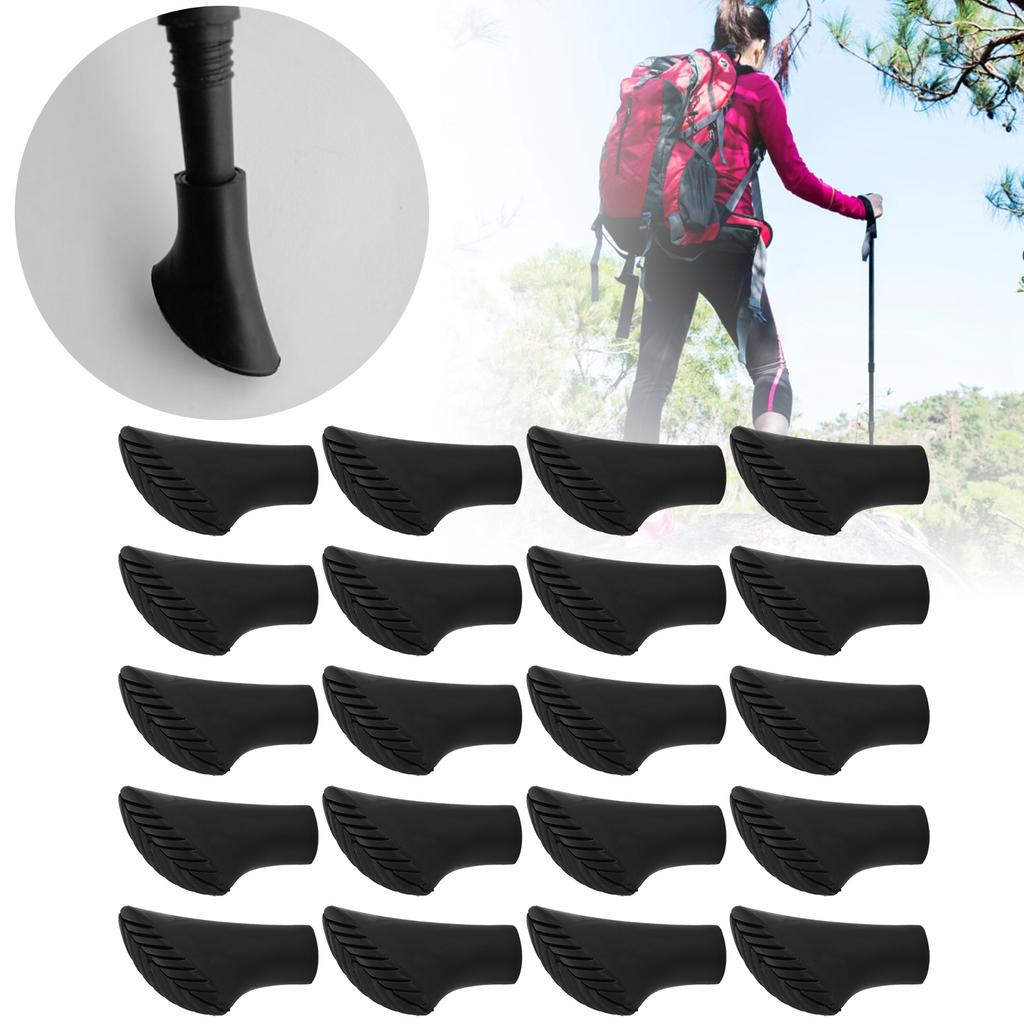 20 Stück Outdoor Wanderstockspitzen-Schutz Wanderstock Ersatzspitzen Ende für Wanderstock