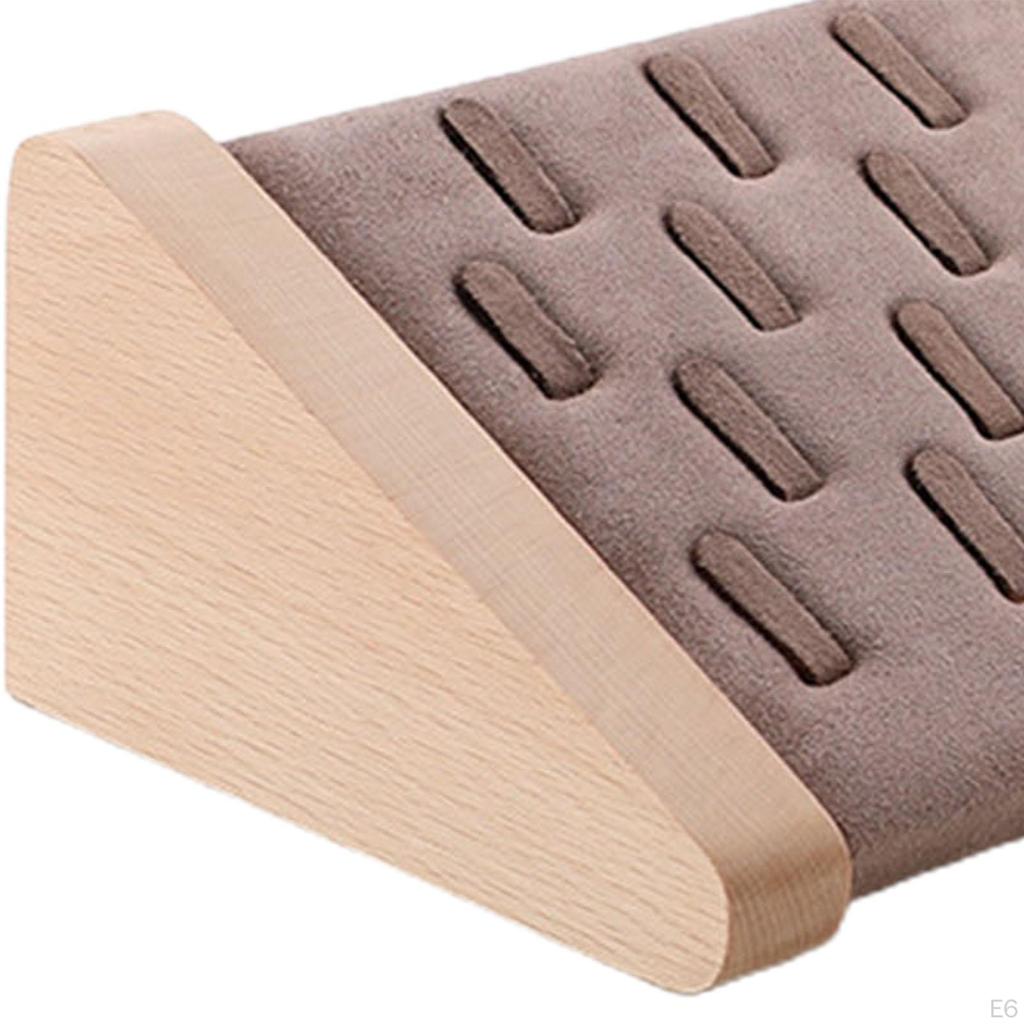 22 Slot Display Stand Jewelry Storage Tray Showcase Holder for Home Countertop Shop