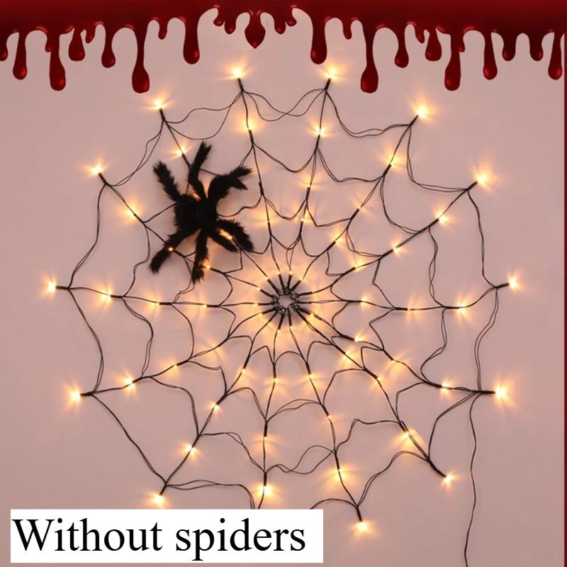 Halloween LED Light String Ghost Festival Decoration Ghost House Party Decoration Atmosphere Light Spider Web Colorful Light