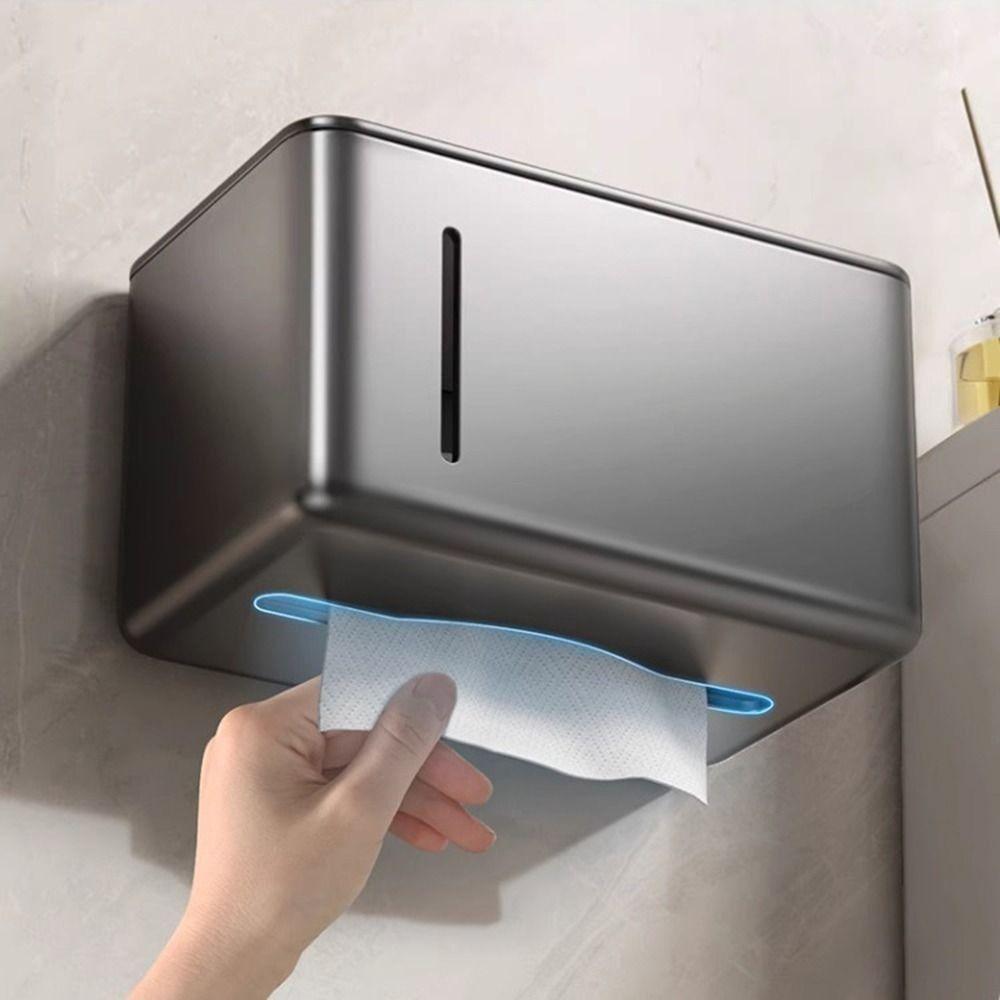Waterproof Bathroom Tissue Rack Non Perforated Roll Paper Box  Bathroom Accessories
