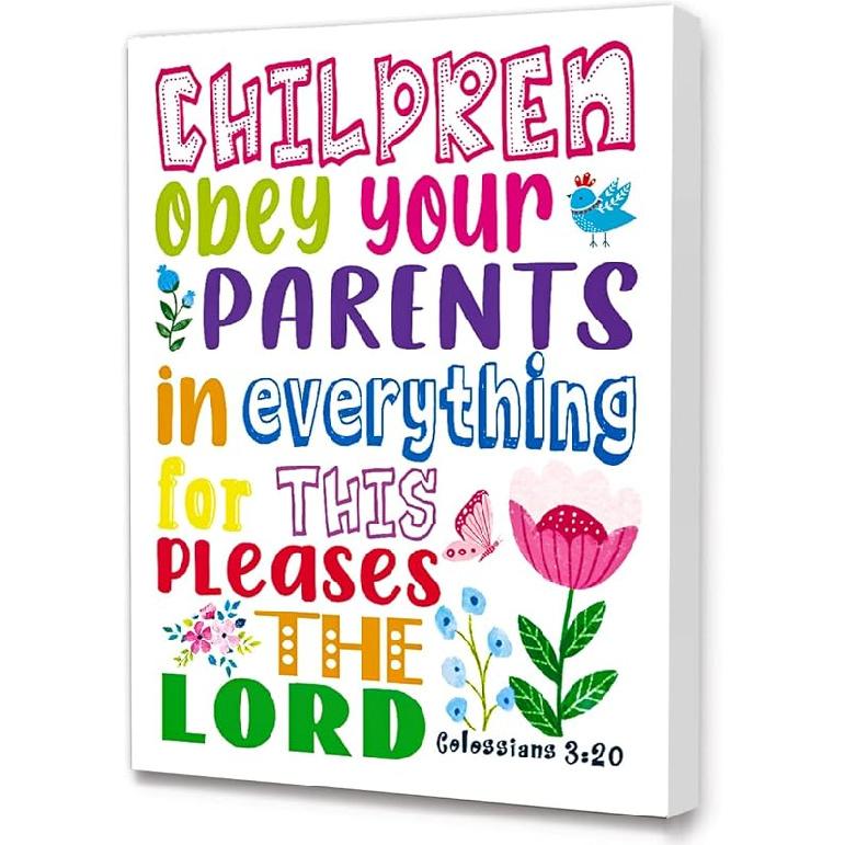 LISTNGBO Bible Verses Canvas for Kids, I Am Child Of God Scripture Wall Art, Christian Religious Wall Decor, Ready to Hang for