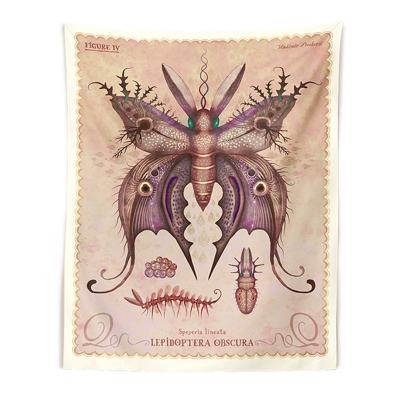 Teenage independent room decoration lace tapestry mushroom tapestry psychedelic sun, moon and stars tapestry
