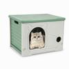 Pet House with Cat Ear Opening Half-Enclosed Crate Easy-Tohygienic Pets
