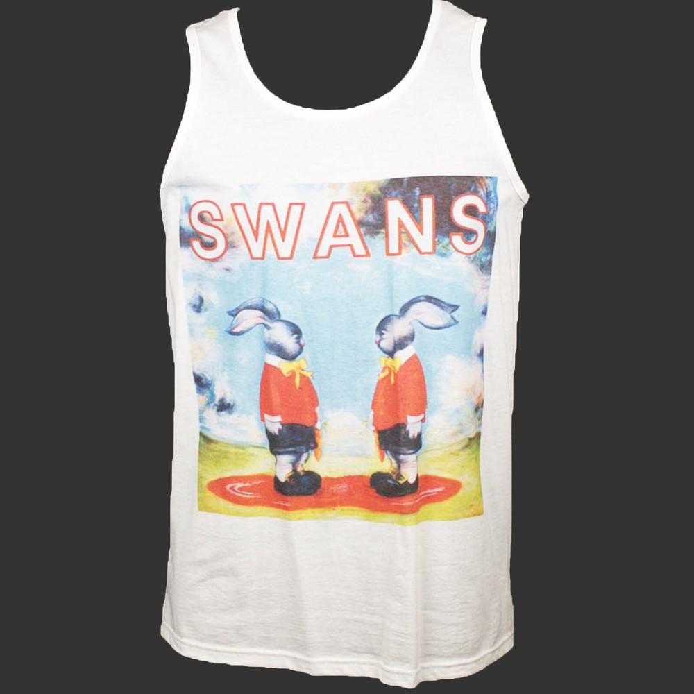 

Swans Indie Noise Punk Rock T-SHIRT vest top unisex white S-4XL 3XL