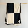 Cashmere air-conditioned room color matching shawl women's outer wear winter new versatile simple warm scarf versatile scarf dual-purpose