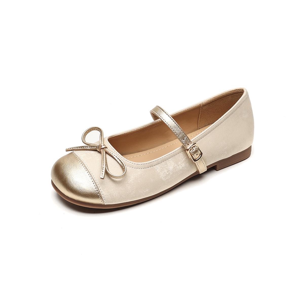 

Single shoes women s flat bottom shallow mouth summer bow with Mary Jane women s shoes 43 абрикосовый