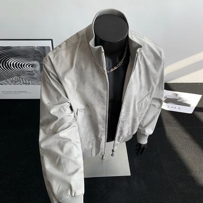 Stehkragenjacke Herren Neu Frühling und Herbst Locker Winddicht Vielseitige Jacke