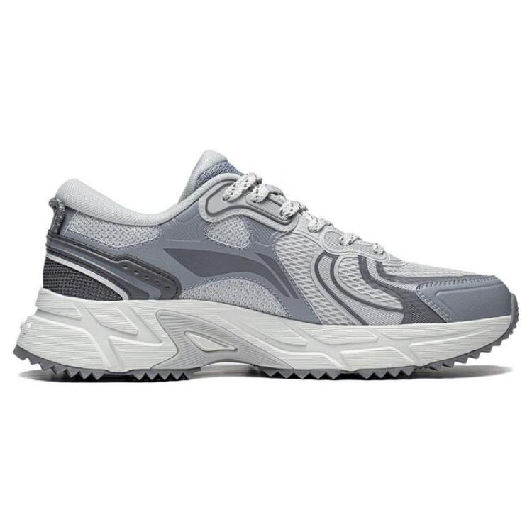 New LiNing Pick Up The Light Anti Slip And Wear Resistant Breathable Low Top Running Shoes Men's Antarctic Gray ARXT007-4