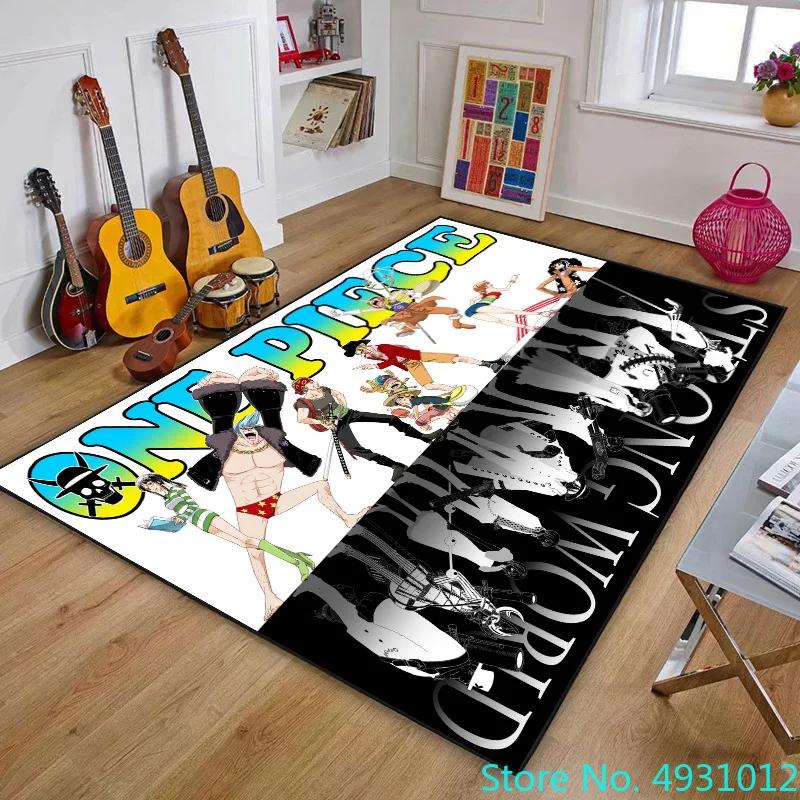 Creative 3D Carpet One Piece Luffy Shanks Anime Print Living Room Bedroom Decoration Rug Kids Children Anti Slip Crawling Mat