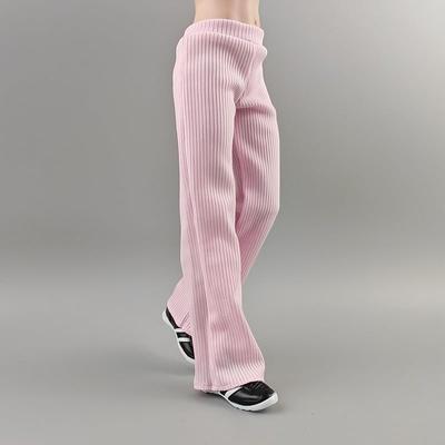 HAMRETHYPPZ Female Casual Sports Pants 1/6 Scale Loose Fit Trousers Ladies' Fashion Pink (Body, Head, Shoes Not Included)