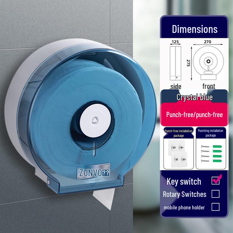 Wall-Mounted Waterproof Jumbo Toilet Paper Holder for Hotel Bathrooms