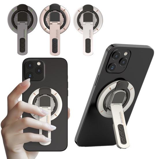 Magnetic Phone Ring Stand 360 Degrees Rotating Luminous Phone Bracket Multi-Angle Adjustable