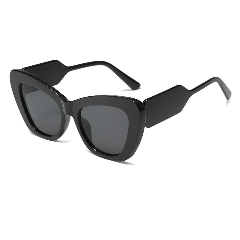 Fashion Cat Eye Oversized Frame Polarized Sunglasses Women Uv Sun Protection серый