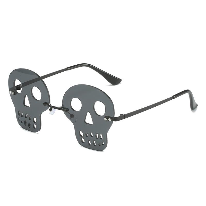 Halloween Frameless Skull Funny Sunglasses Party Prom Men'S And Women'S Sunglasses Hip Hop Glasses
