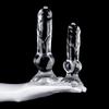 Animal Dog Dick-Shaped Transparent Anal Plug - Large Size Erotic Sex Toy for Women