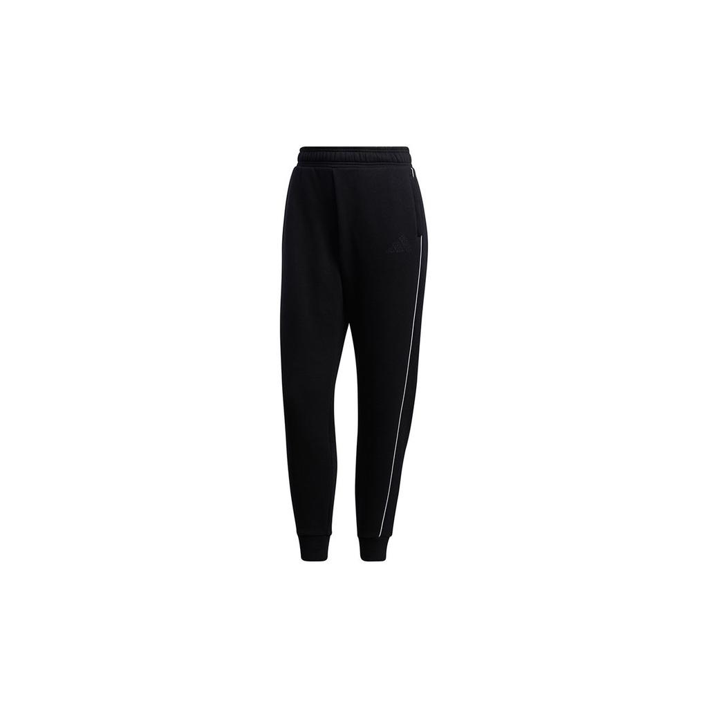 Adidas Urban Fleece Logo Warm Casual Jogger Pants Women Bottoms Black GM1448