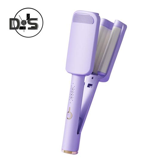 

32 мм щипцы для завивки больших волн V-образной формы французские волны щипцы для завивки против ожогов керамические щипцы для завивки волос инструмент для укладки для женщин UK фиолетовый