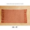 Handwoven Cotton Fishbone Pattern Floor Mat, Machine Washable, Long Strip Design for Bedside or Cloakroom