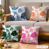 Boho Monstera Pattern Cushion Cover Soft Plush Fabric DoubleSided Printed Cushion Covers for All Seasons Modern HomeDecor Gift
