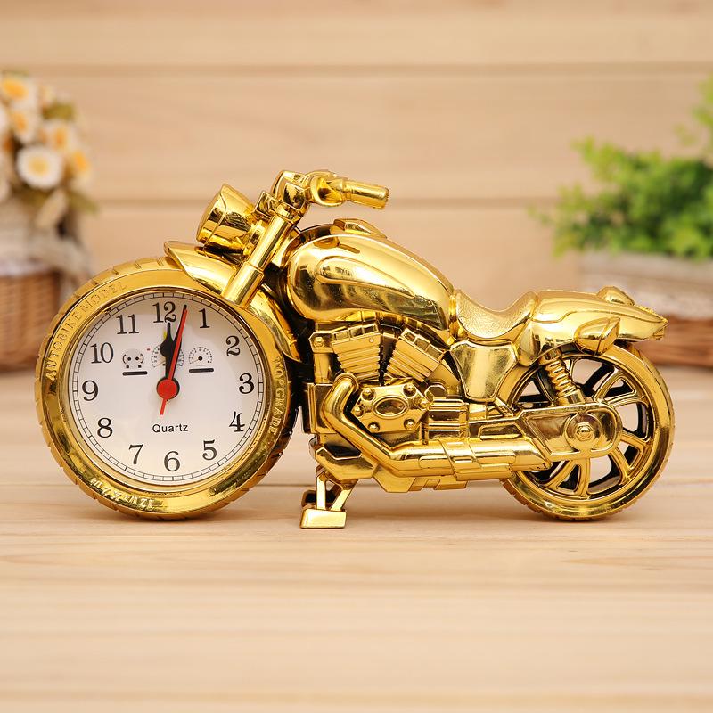Vintage Motorcycle Alarm Clock - Unique Locomotive Design, Perfect Birthday Gift for Students and Kids.