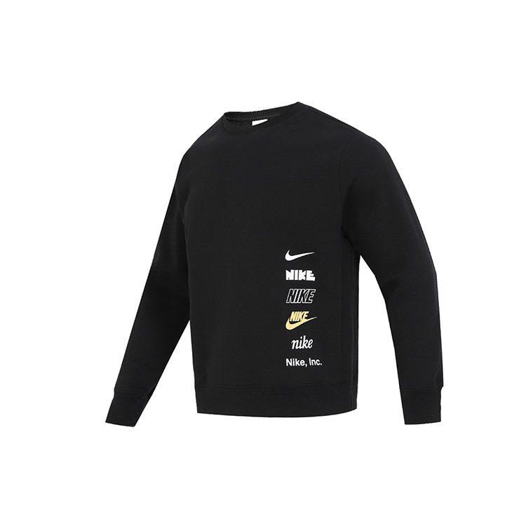 Nike Sweatshirts Men's Black Crew Neck Thickened Regular DX0782-010