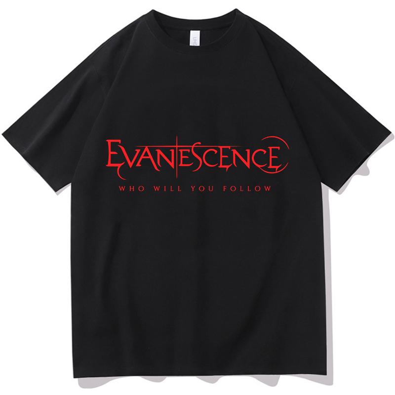 Evanescence Who Will You Follow Design Tshirts Oneck Summer Short Sleeve Unisex Tshirts Unisex Fashion Cotton Female Streetwear