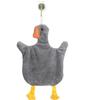 Süßes Gänse-Korallenfleece zum Aufhängen Handtuch - Cartoon Absorbierendes Küchentuch