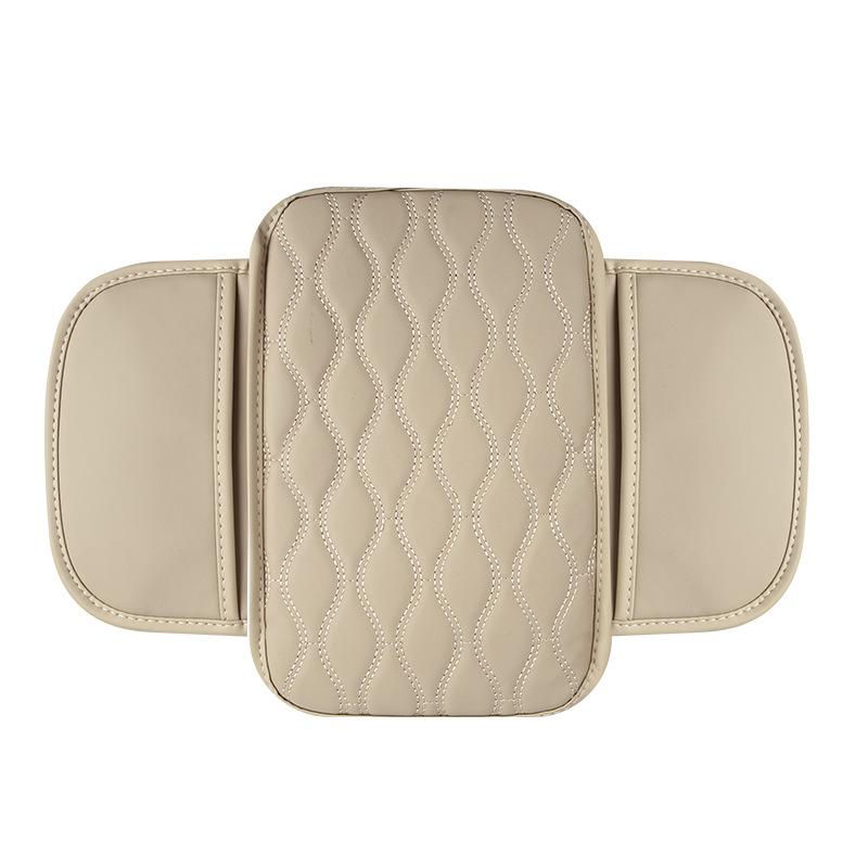 

Car Armrest Box Height Pad Universal Leather Armrest Cushion Memory Foam Support Armrest Storage with Pocket Central Universal