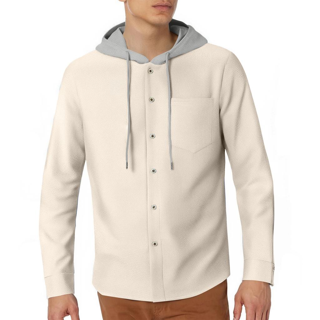 Men's Zipper Hooded Sports And Casual Loose Jacket