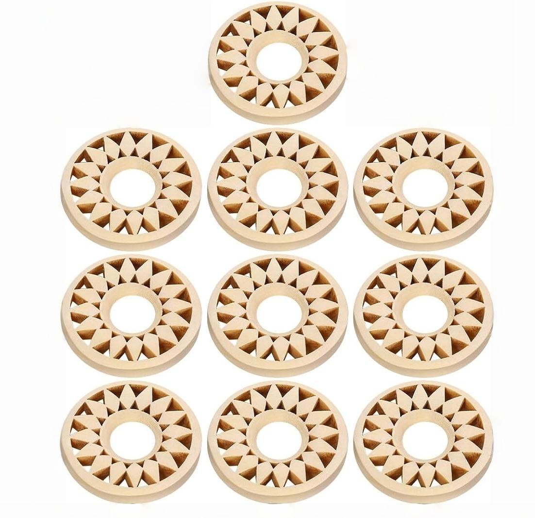 

10pcsUnfinished Wooden Sunflower Cutouts 35mm DIY Wood Slices Craft Supplies for Ethnic Style Jewelry Making and Home Decoration 35mm(1.38inch)