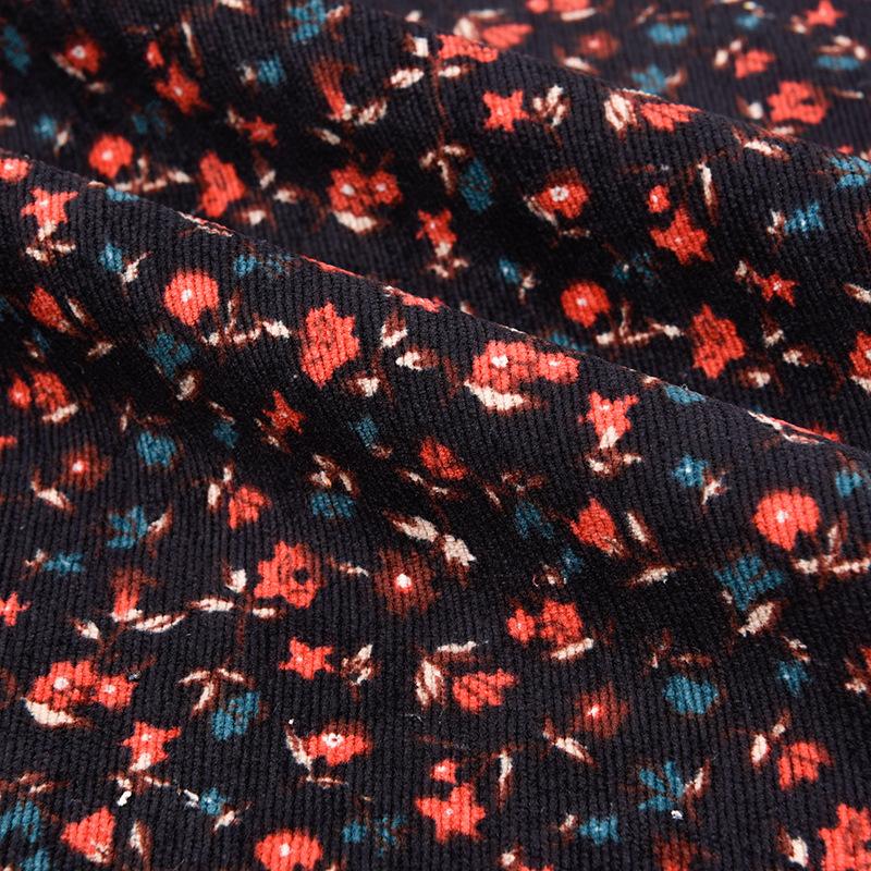 

100x150 см пасторальный стиль цветочный принт вельветовая ткань для шляпы скатерти сумки детская одежда одежда платья шитье стеганое изделие ремесло