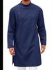 Arabic Style Fashionable Long Men's Shirt - Simple Muslim Robe