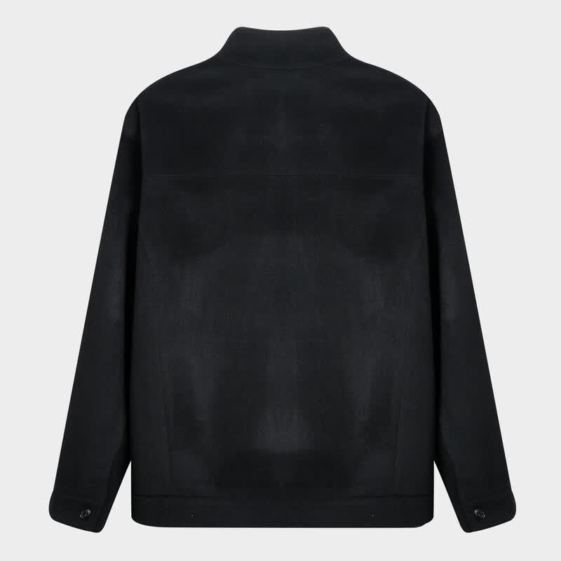 Talent Men's Casual Wool Blend Stand Collar Jacket
