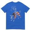 American Rodeo Bull Rider Usa Flag Patriotic Western Cowboy TShirt