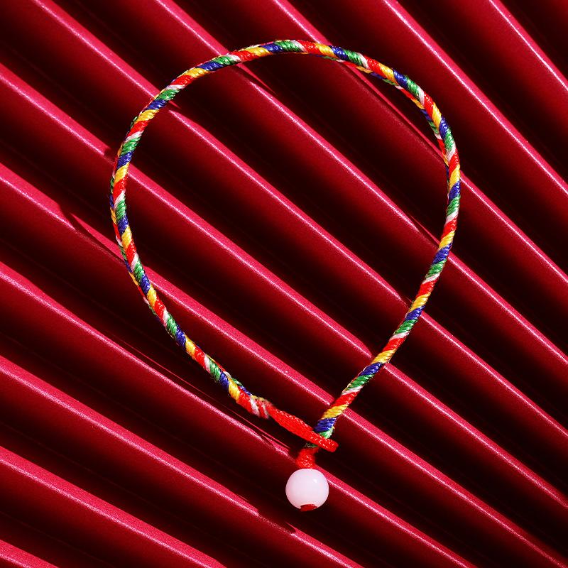 

Браслет ручной работы из разноцветной веревки Lucky для мужчин и женщин