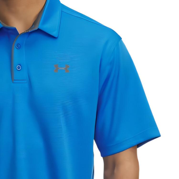 Under Armour Tech Simple Fashion Solid Color Short Sleeve Polo Shirt Men tops 1290140-402